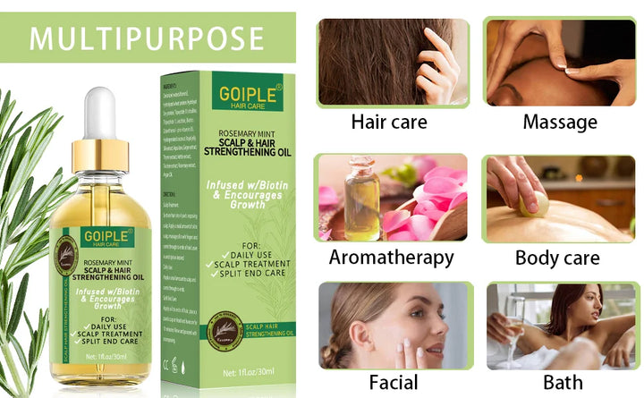 Goiple Rosemary Mint Hair Growth Serum – Essential Oil Treatment for Dry, Damaged & Thinning Hair