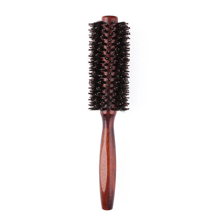 LuxeStyle Boar Bristle Round Brush – Anti-Slip Styling & Detangling Brush for Smooth, Glossy Hair