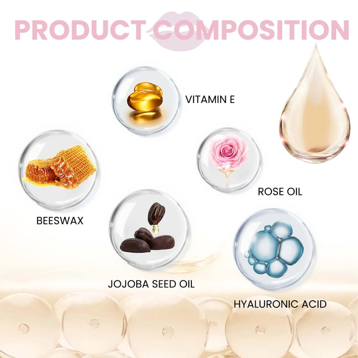 EELHOE Lip Enriching Essence – Plumps, Hydrates & Smooths – With Vitamin E, Jojoba Oil & Hyaluronic Acid – 4ml