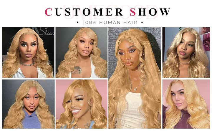 Honey Blonde Body Wave HD Lace Wig – 26” Luxury Human Hair