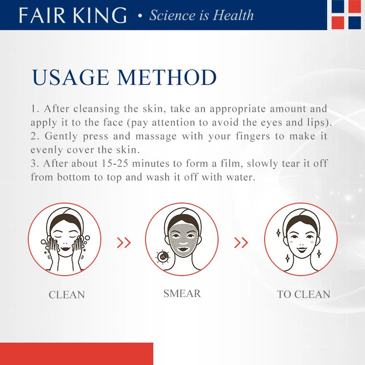 FAIR KING Green Tea Cleansing Mask – Blackhead Remover, Acne Treatment, Oil Control Peel-Off Face Mask (40g)