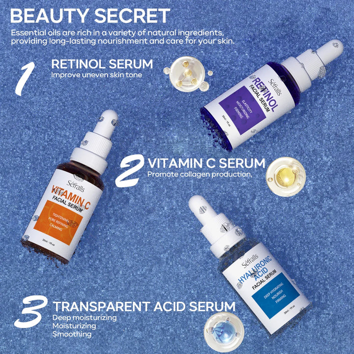 Vitamin-C Vitamin-A and Hyaluronic Acid Serum For Glistening, Firming