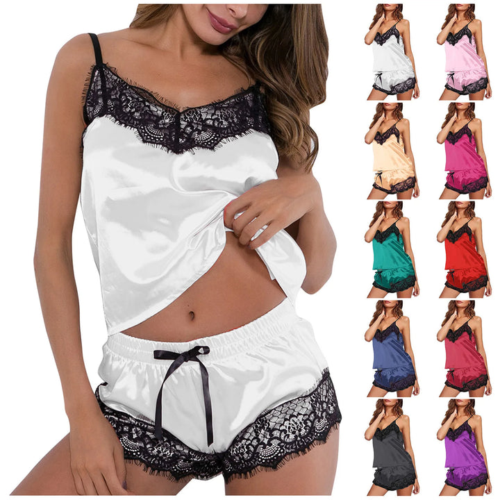 Luxury Lace Camisole & Shorts Nightwear Set – Elegant, Sexy, and Ultra-Comfortable