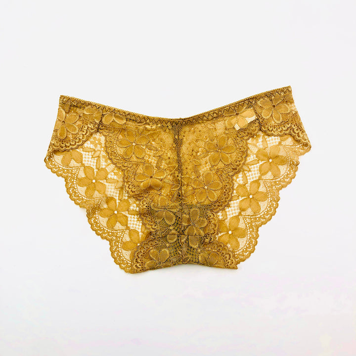 Sexy Lace Breathable Panties – Soft Transparent Mid-Rise Briefs for Women