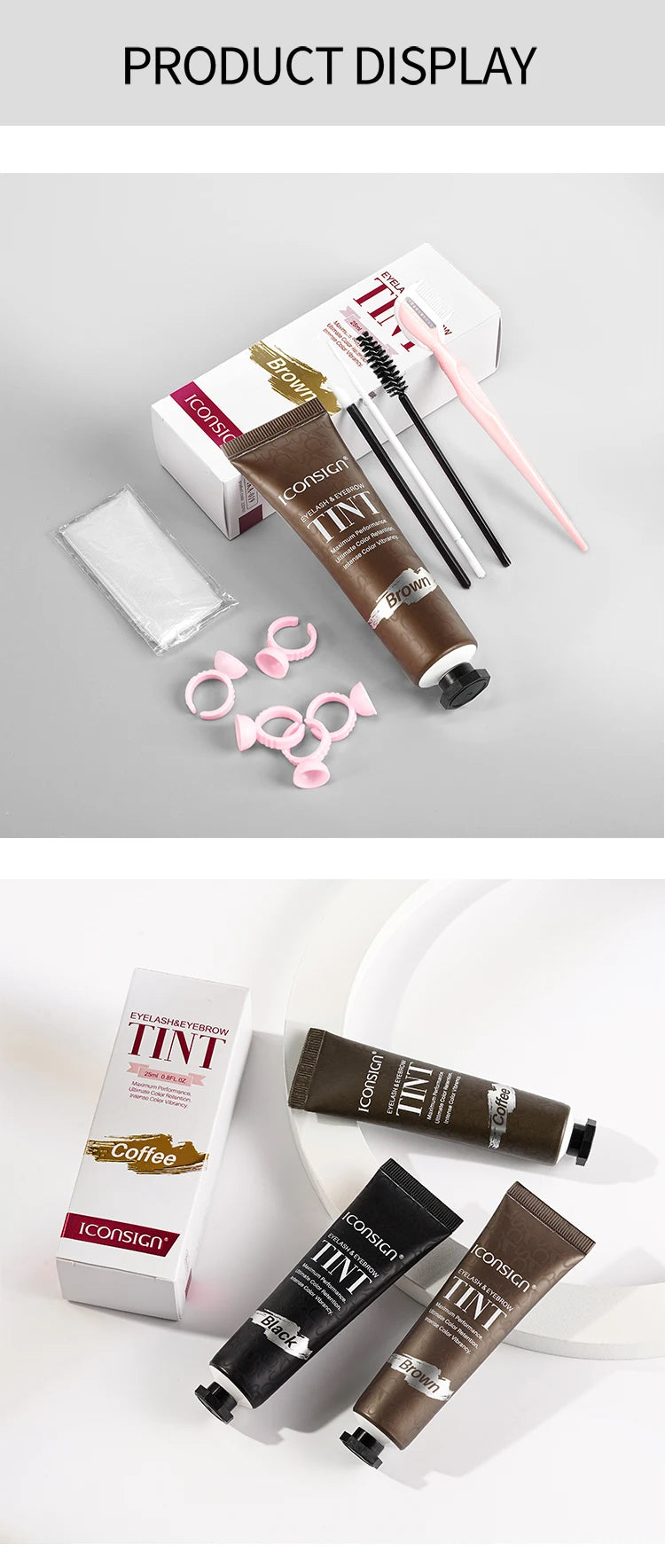 ICONSIGN 3-in-1 Tint Kit for Brows, Lashes & Beard – Long-Lasting Color in Minutes