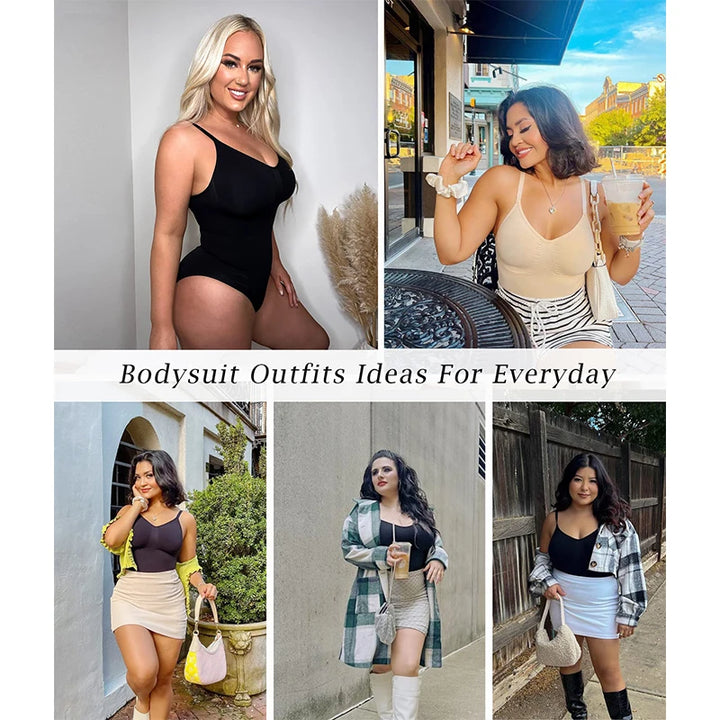 SculptEase™ Seamless Tummy Control Bodysuit – Waist Trainer Shapewear with Open Crotch & Butt Lift