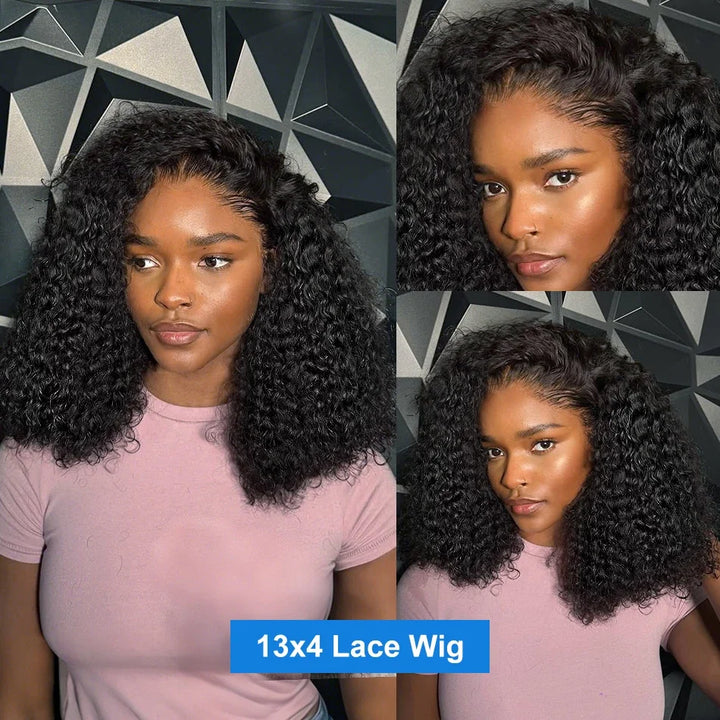 Valuri Deep Wave Bob – Short HD Lace Frontal Wig, 100% Human Hair, 180–250% Density