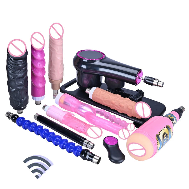 ROUGH BEAST A1 Wireless Sex Machine – Adjustable Thrusting Masturbation Pump with Remote Control & Multiple Attachments