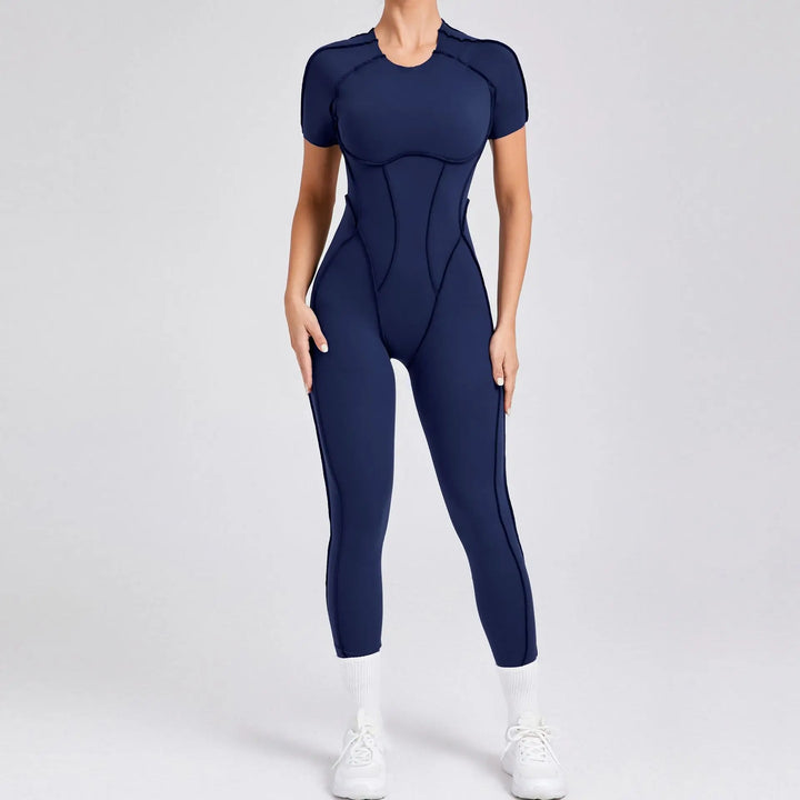 New Autumn/Winter Long-Sleeved One-Piece Yoga Jumpsuit for Women – Backless, Slim Fit Sports Outfit