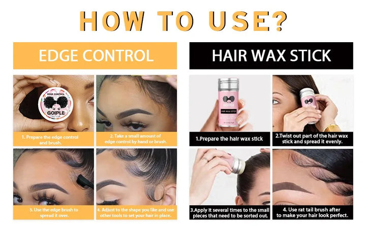 GOIPLE Pro Heat Press Comb – High-Temp Straightening Brush for Wigs & Edges