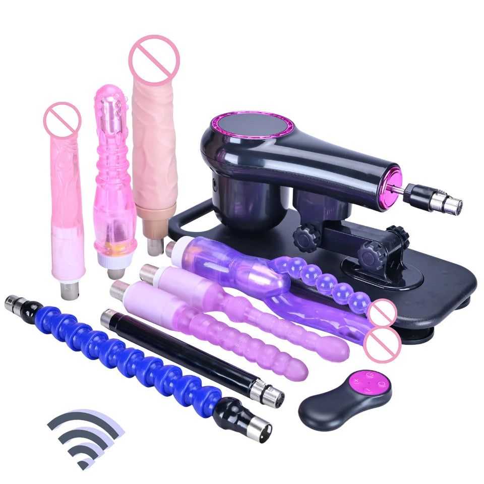 ROUGH BEAST A1 Wireless Sex Machine – Adjustable Thrusting Masturbation Pump with Remote Control & Multiple Attachments