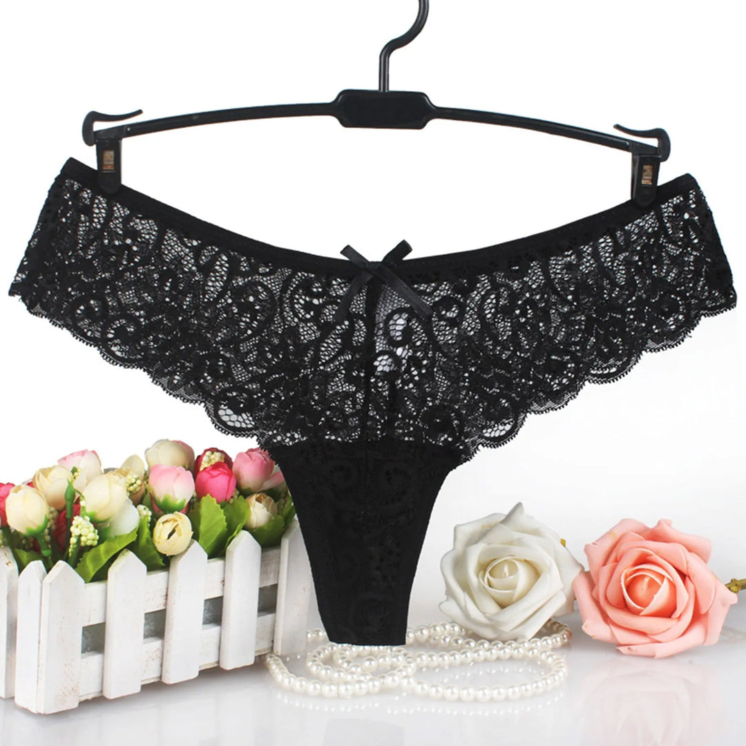 Whisper Lace Seamless G-String – Low Waist Mesh Thong for Women