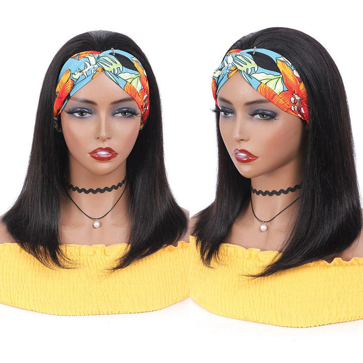 Effortless Chic Headband Bob – Straight Human Hair Wig