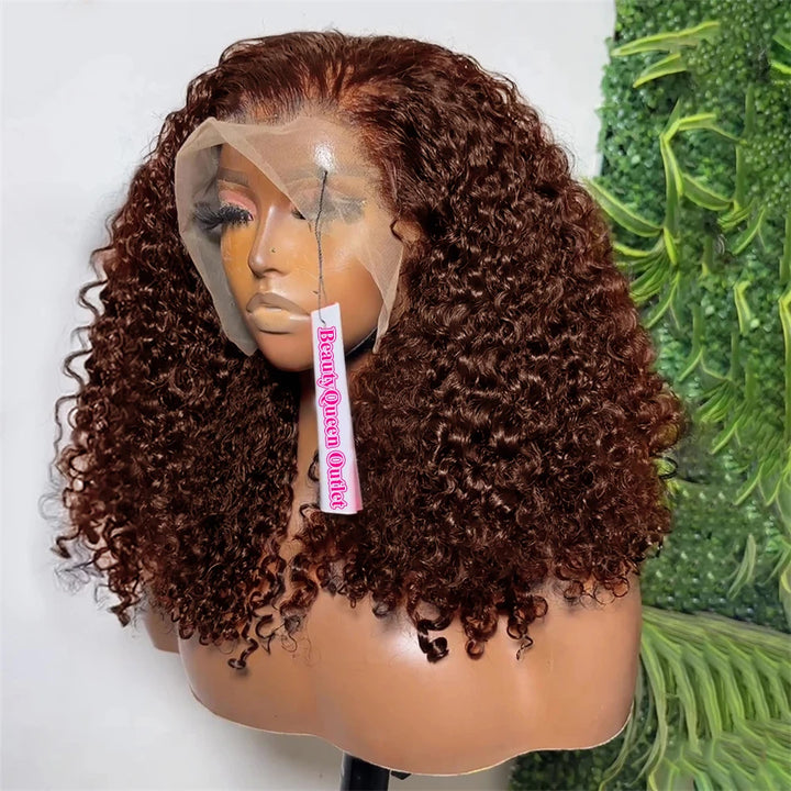 Cocoa Curl Deep Wave Bob – Chocolate Brown 13x4 Lace Wig