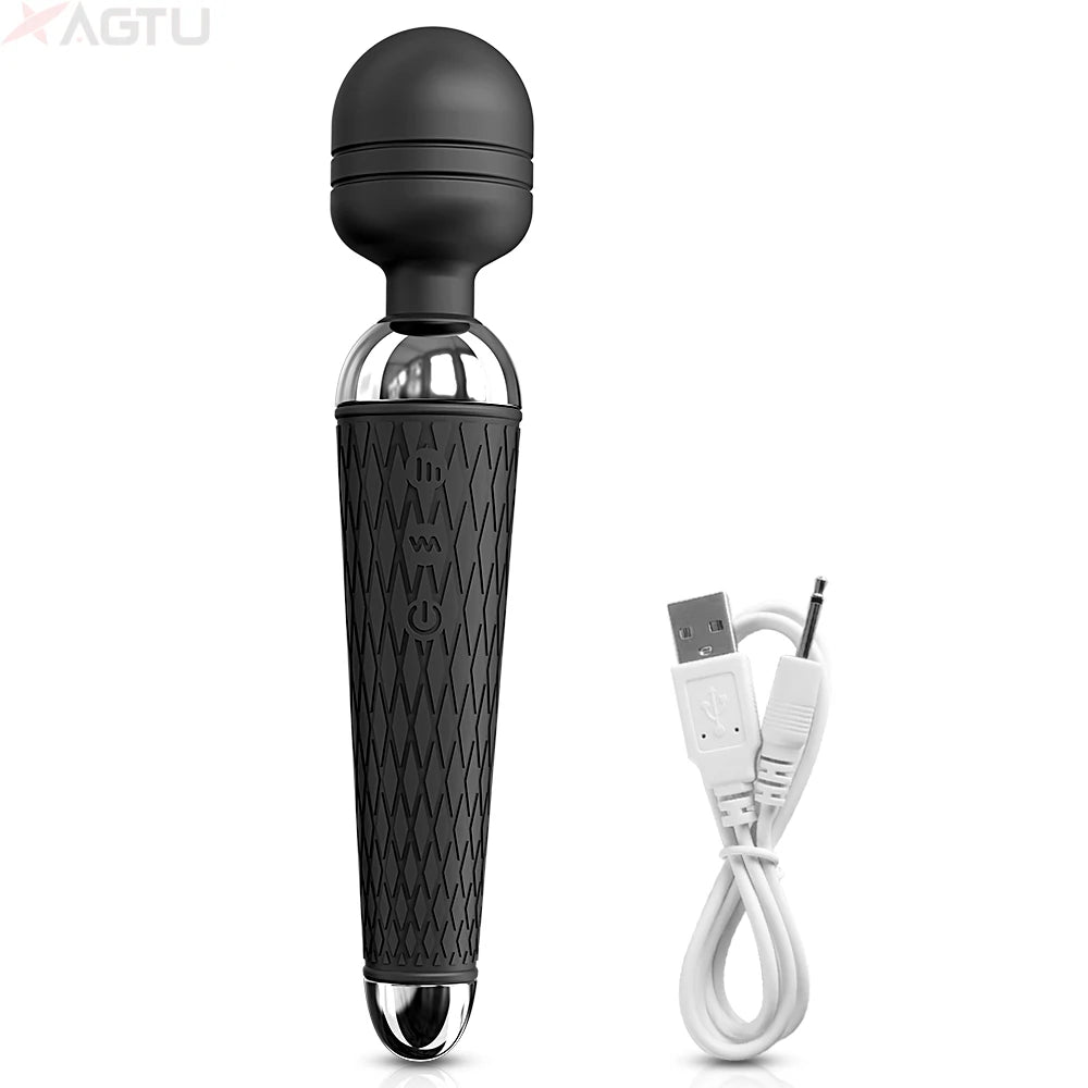 ZUKASY® AV Magic Wand Vibrator – 20 Vibration Modes for Intense Pleasure