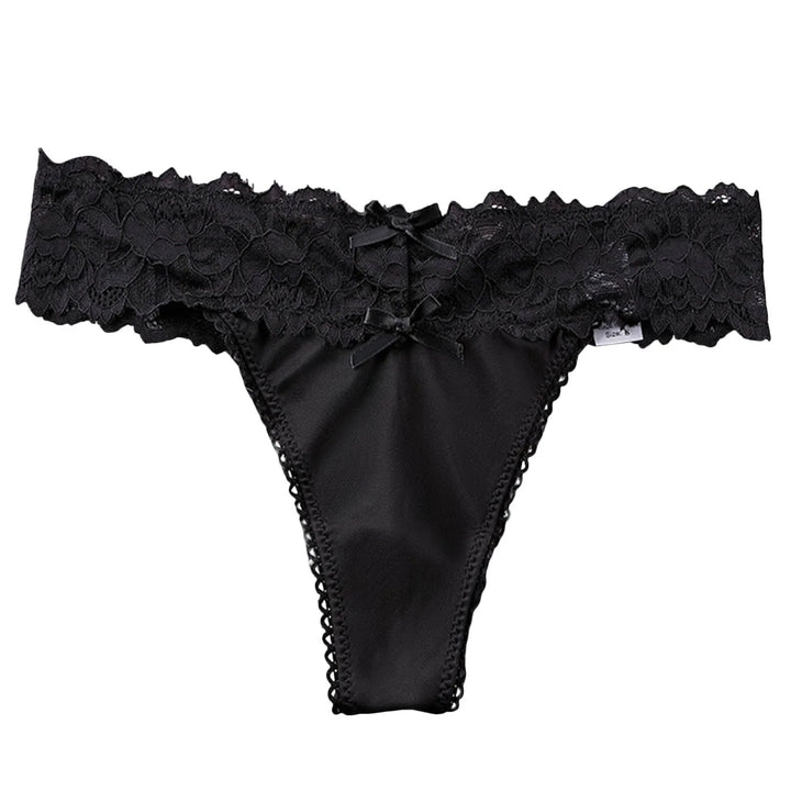 Ice Silk Lace Thong Panties for Women – Low Rise, Breathable & Sexy Embroidered Lingerie