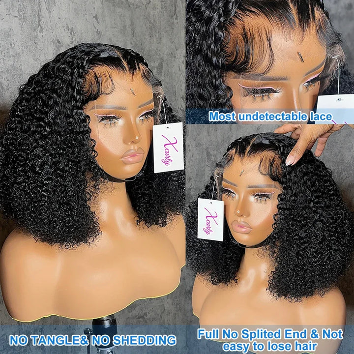 Valuri Deep Wave Bob – Short HD Lace Frontal Wig, 100% Human Hair, 180–250% Density