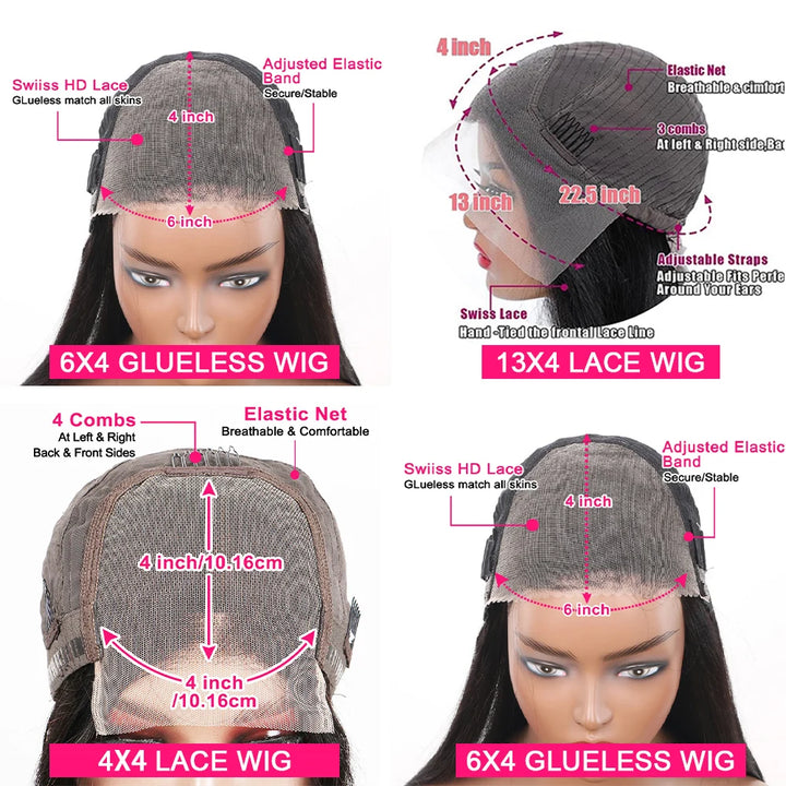Luxe Confidence Straight Bob – 100% Remy Human Hair Glueless Wig with Pre-Cut Lace