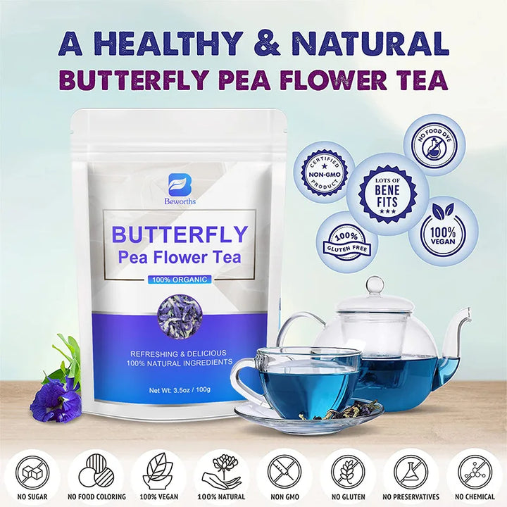 EmpowerEase Butterfly Herb Beauty & Immunity Powder – 100% Natural, 50g
