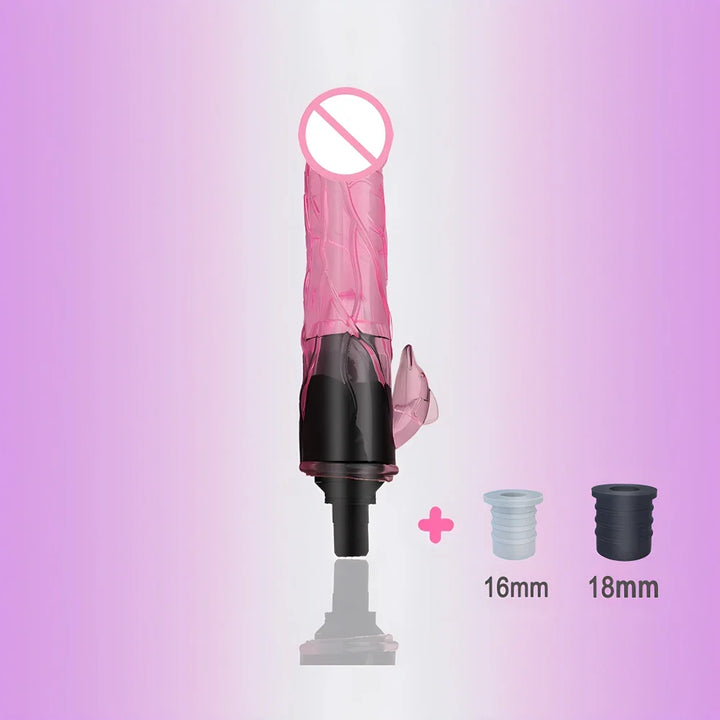 PAQIN Fascia Gun Vibrator Attachment – Soft Silicone G-Spot & Clitoral Stimulator Head, Waterproof Dildo Massager for Women & Couples