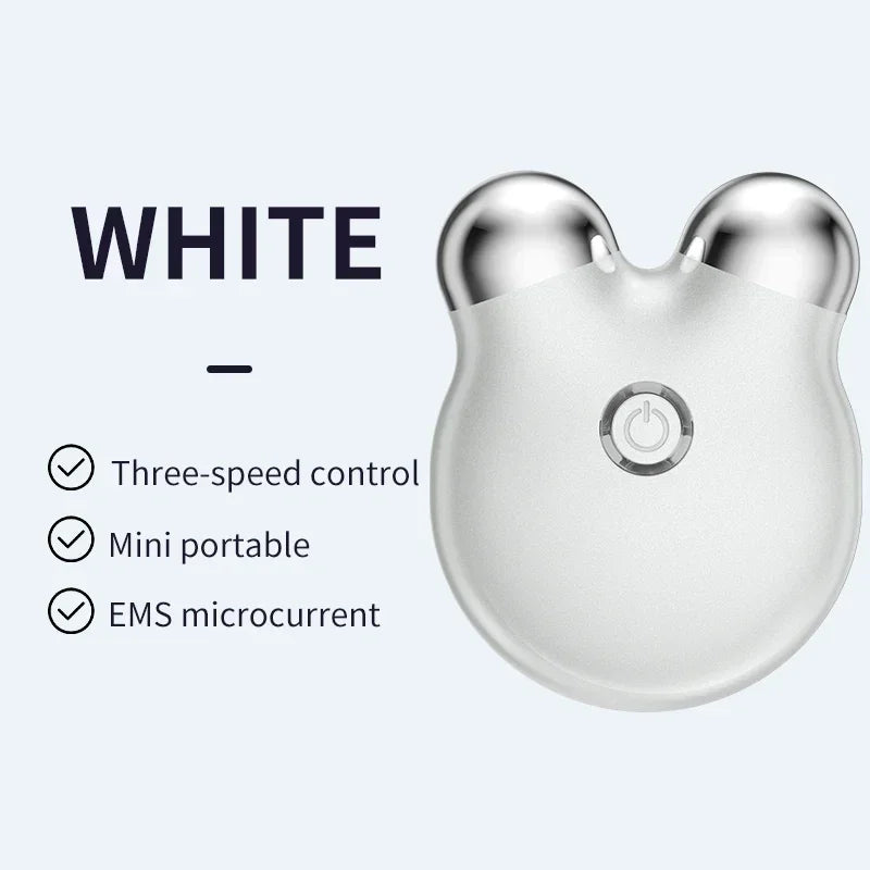 Microcurrent Sculpt & Glow Face Massager – V-Lift Roller with Sonic Vibration