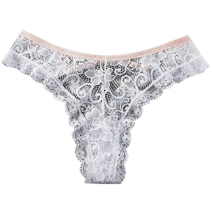 Lace Butterfly Bow Thong – Low Waist Hollow-Out Panty with Cotton Crotch