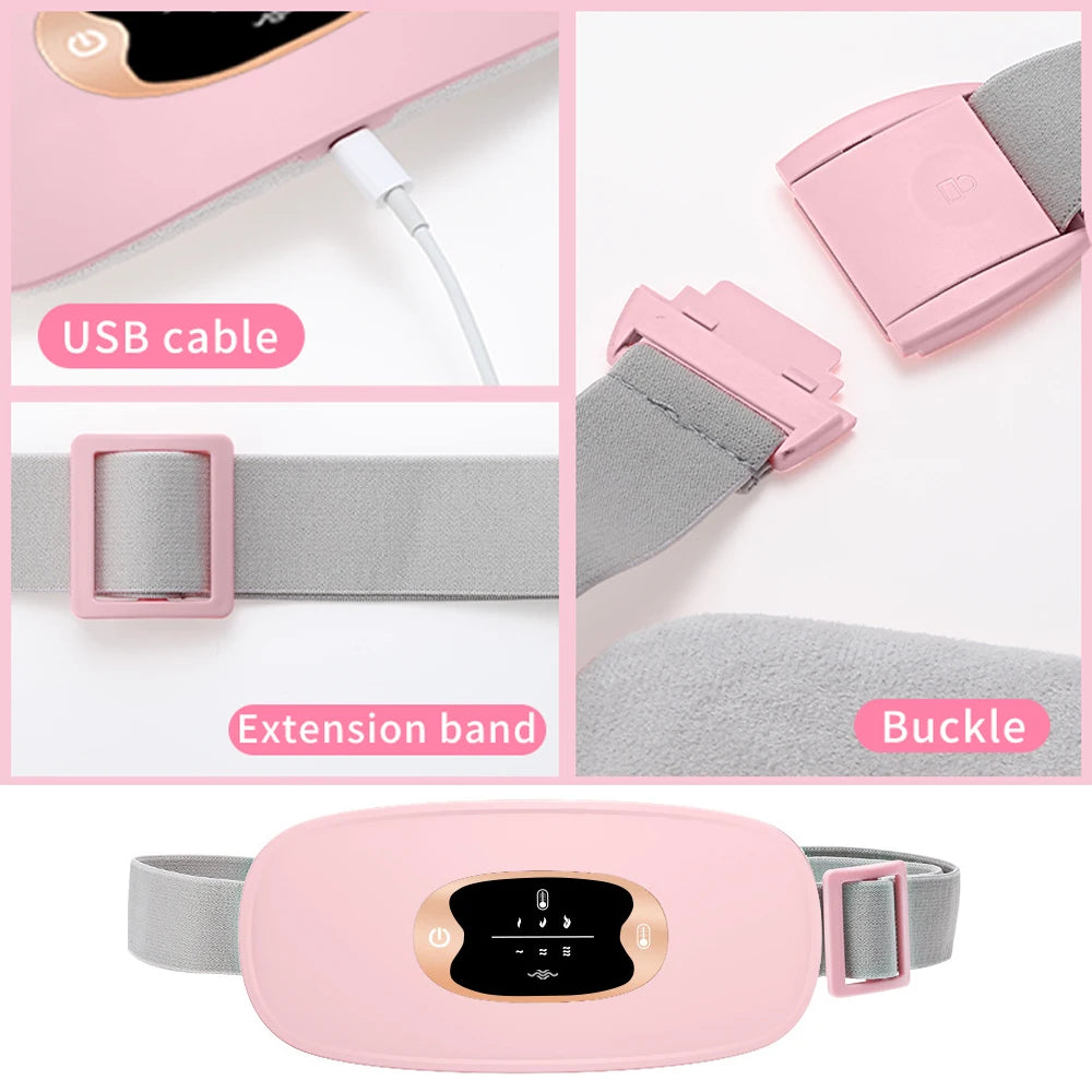Smart Heating Belt for Menstrual Cramp Relief – Wireless & USB Rechargeable
