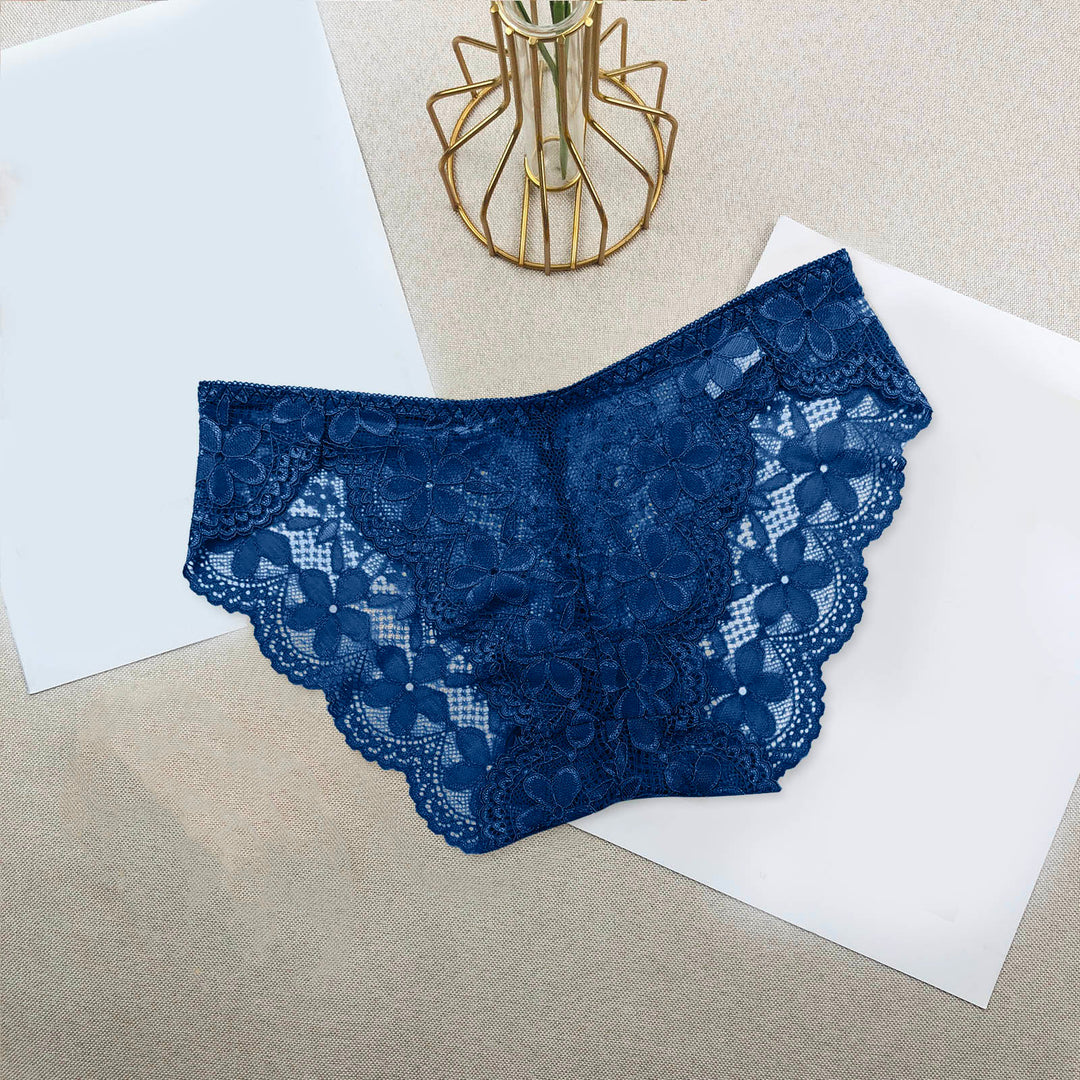 Sexy Lace Breathable Panties – Soft Transparent Mid-Rise Briefs for Women