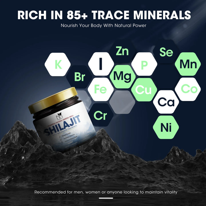Green People Pure Himalayan Shilajit Resin – With Fulvic Acid & Trace Minerals – Energy, Immune & Antioxidant Support – 60g