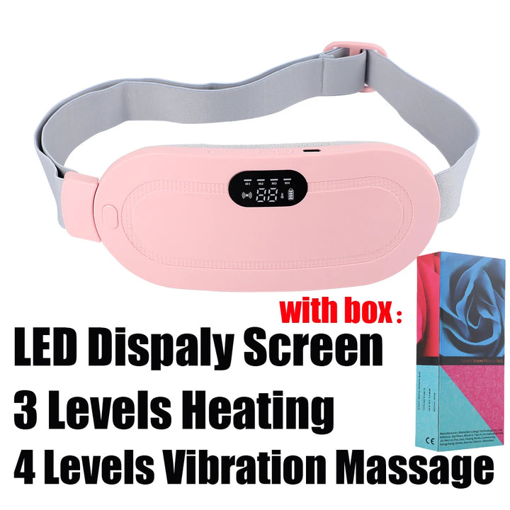 Portable Heating Pad – Menstrual Heating Massager Belt with Vibration & Adjustable Temperature, Period Relief Thermal Waist & Abdominal Warmer