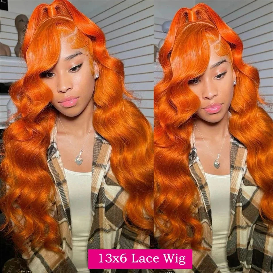 Ginger Luxe Body Wave Wig – 100% Human Hair with HD Lace Front