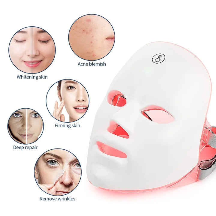 LumaGlow 7-Color LED Facial Therapy Mask