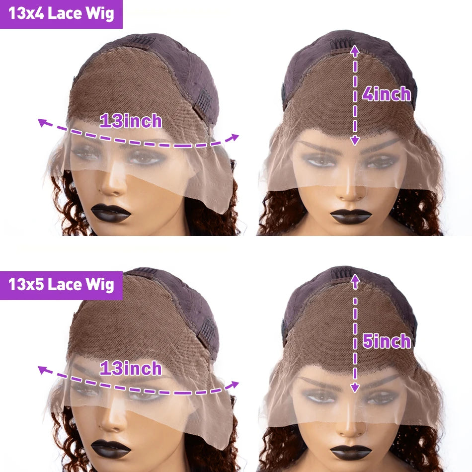 Luxe Volume Bob – Chocolate Brown HD Lace Wig, 250% Density