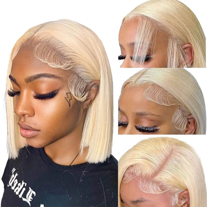 Radiance Lace Bob – 13x4 Straight Human Hair Wig in Luxe Color Options