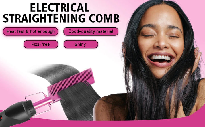 GOIPLE Pro-Heat Electric Hot Comb – Fast-Heating Pressing Comb for Lace Wigs & Sleek Styling