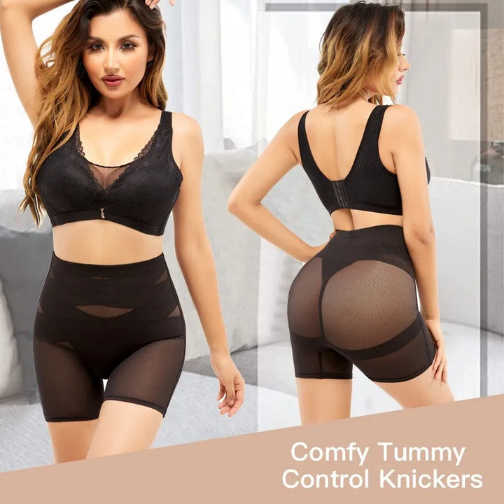 High-Waisted Seamless Shaping Boyshorts – Tummy Control Underwear