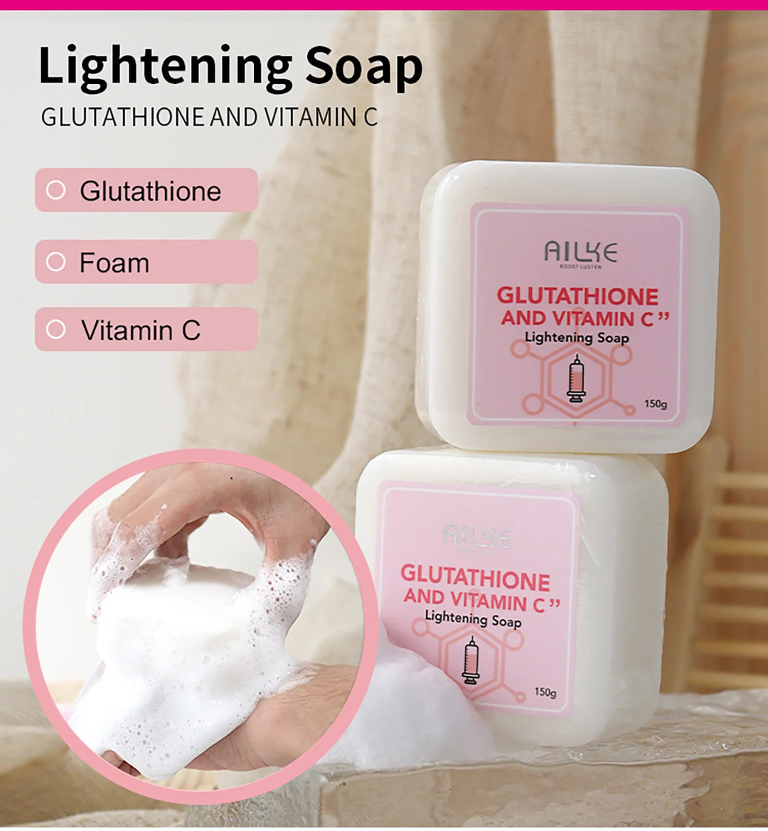 AILKE Luxe Brightening & Moisturizing Body Care Set – Glutathione, Vitamin C & Shea Butter
