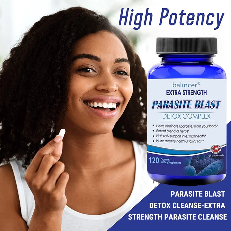 Parasite Cleanse & Gut Harmony Capsules with Natural Plant Extracts – 120 Count