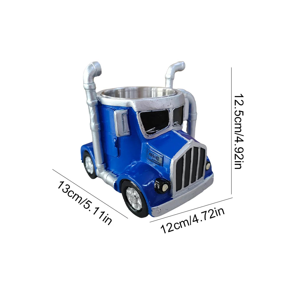 Power Drive Mug – Handcrafted Stainless Steel Semi-Truck Coffee Cup (250ml)