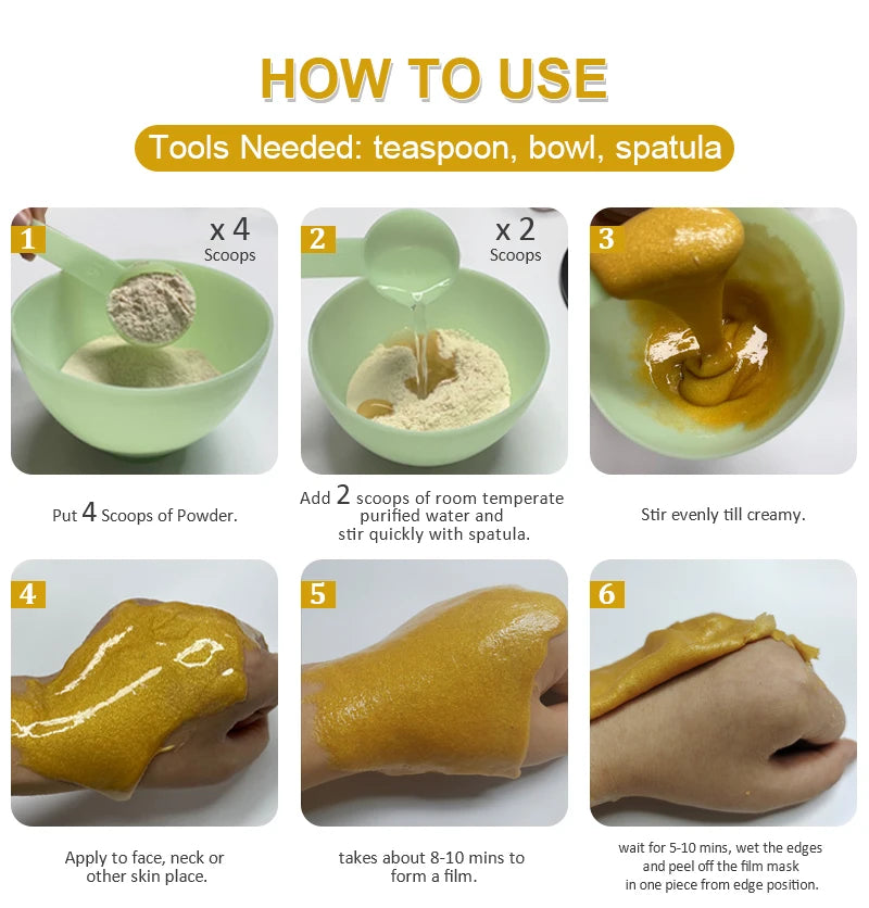 24K Gold & Rose Jelly Peel-Off Mask (650 g Combo)