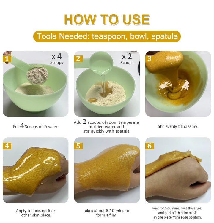 24K Gold & Rose Jelly Peel-Off Mask (650 g Combo)
