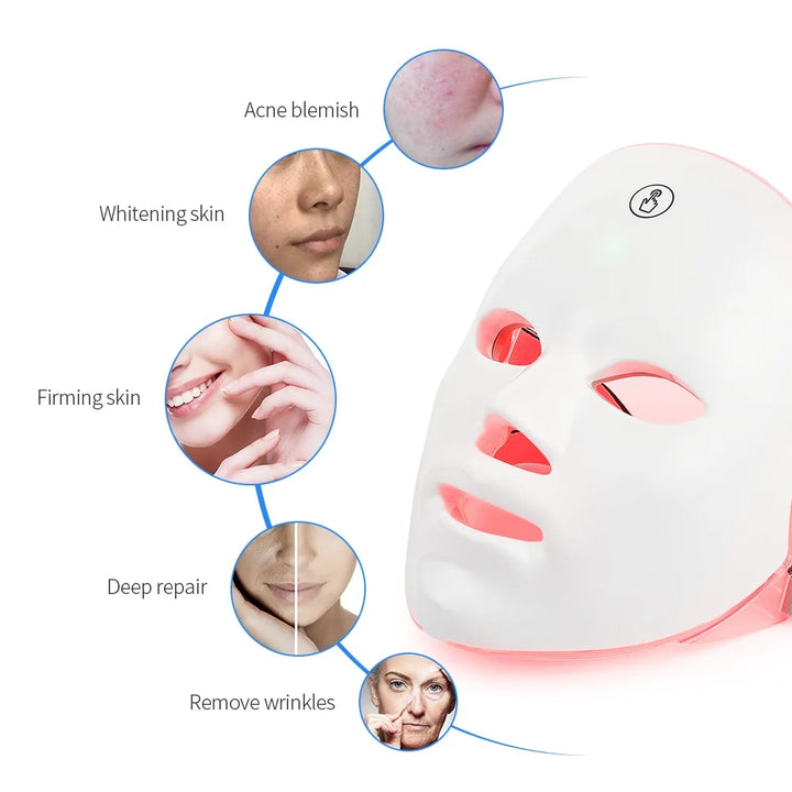 LumaGlow 7-Color LED Facial Therapy Mask