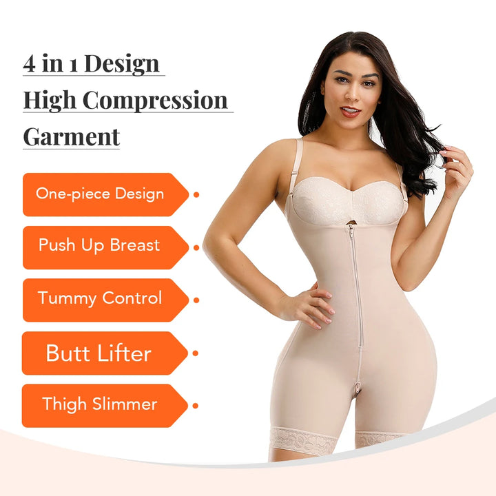 Colombian Waist Trainer Body Shaper – Postpartum Slimming & Butt Lifting Girdle