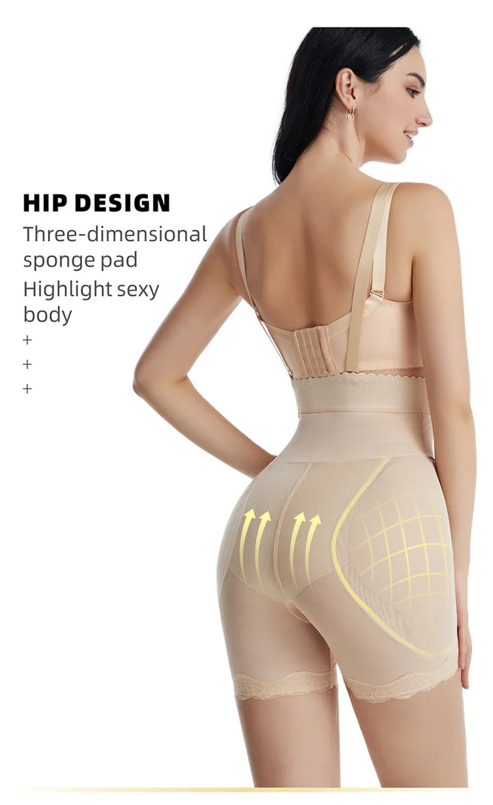 Women's Body Shaper with Hip Pads & Tummy Control