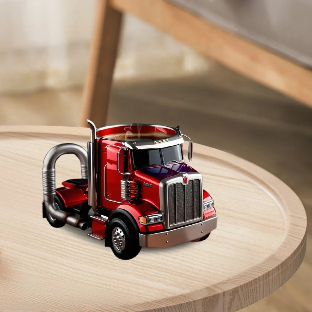 Power Drive Mug – Handcrafted Stainless Steel Semi-Truck Coffee Cup (250ml)