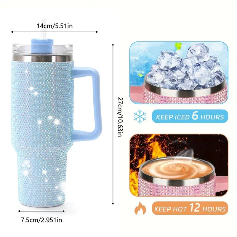 GlamHydrate 40oz Luxe Studded Tumbler