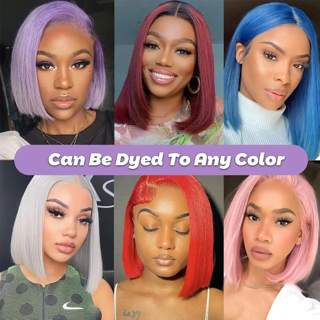 Radiance Lace Bob – 13x4 Straight Human Hair Wig in Luxe Color Options