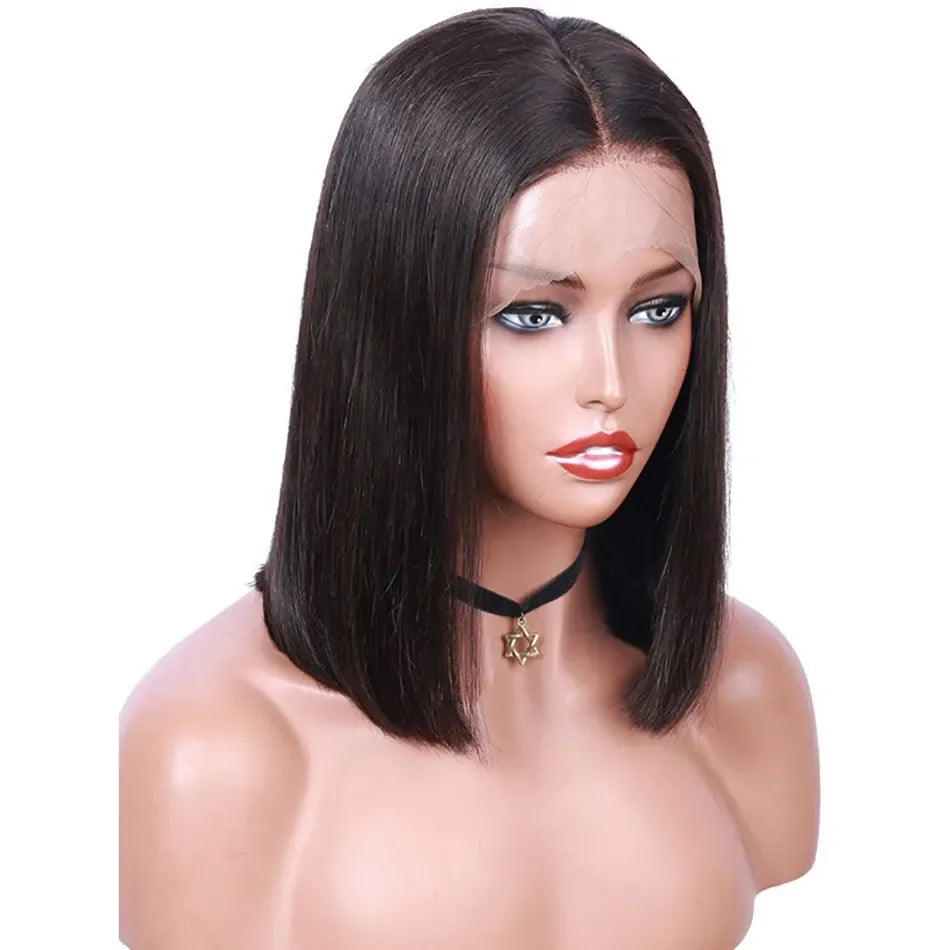 Power Precision Bob – 13x4 Lace Front Straight Human Hair Wig