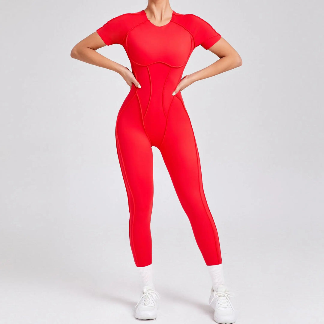 New Autumn/Winter Long-Sleeved One-Piece Yoga Jumpsuit for Women – Backless, Slim Fit Sports Outfit