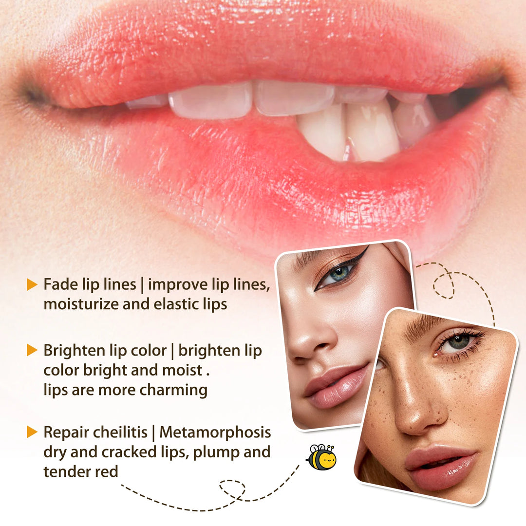 Honey Lip Oil – Long-Lasting Moisturizing Lip Balm with Beeswax & Olive Oil – Transparent Lip Care for Smooth, Plump Lips (5g)